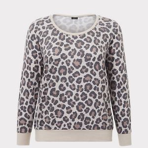 Torrid Leopard Cozy Brushed Hacci Sweatshirt